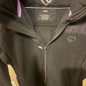 Black Zip-Up Fleece Jacket